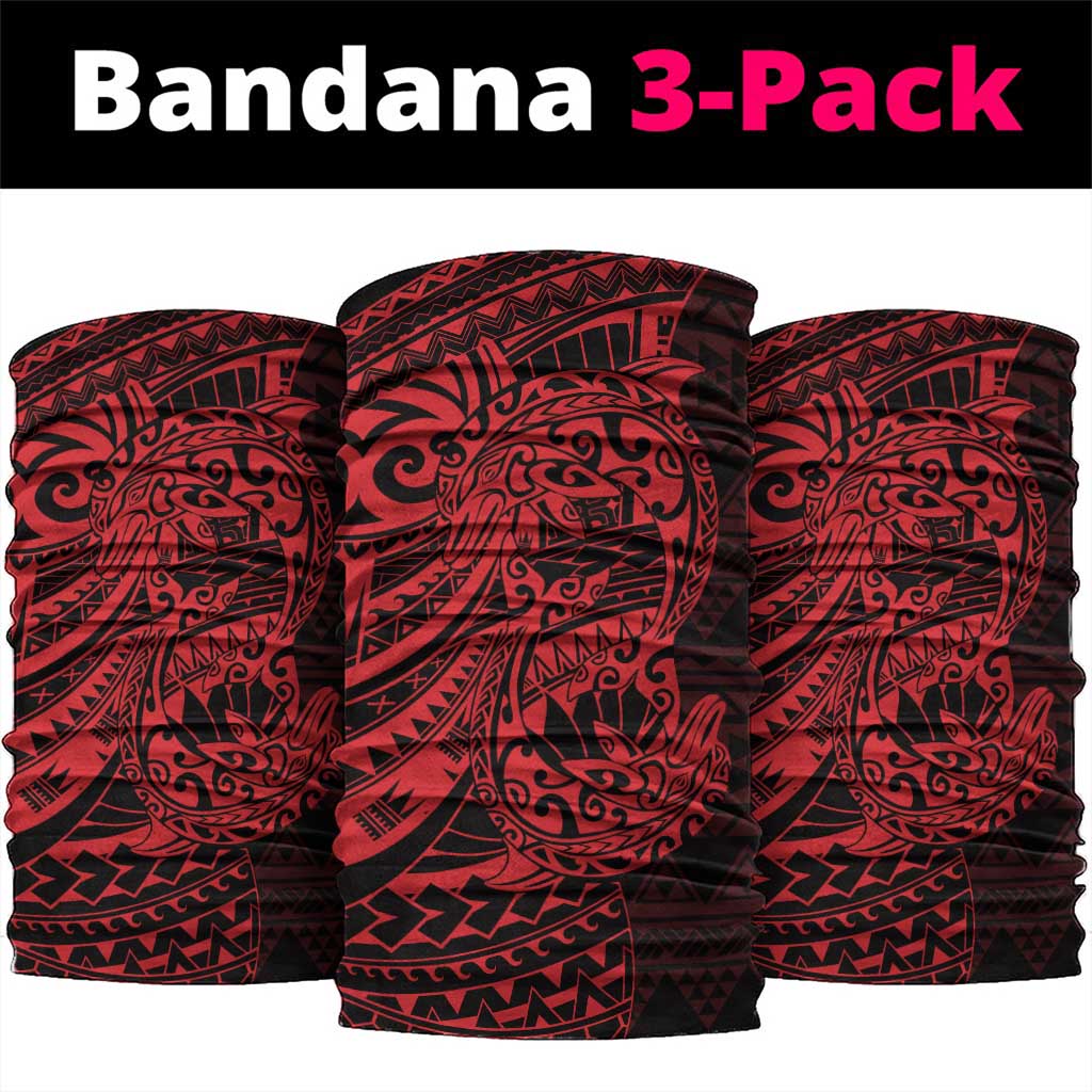 Red Couple Dolphins Maori Polynesian Style Neck Gaiter - Polynesian Pride