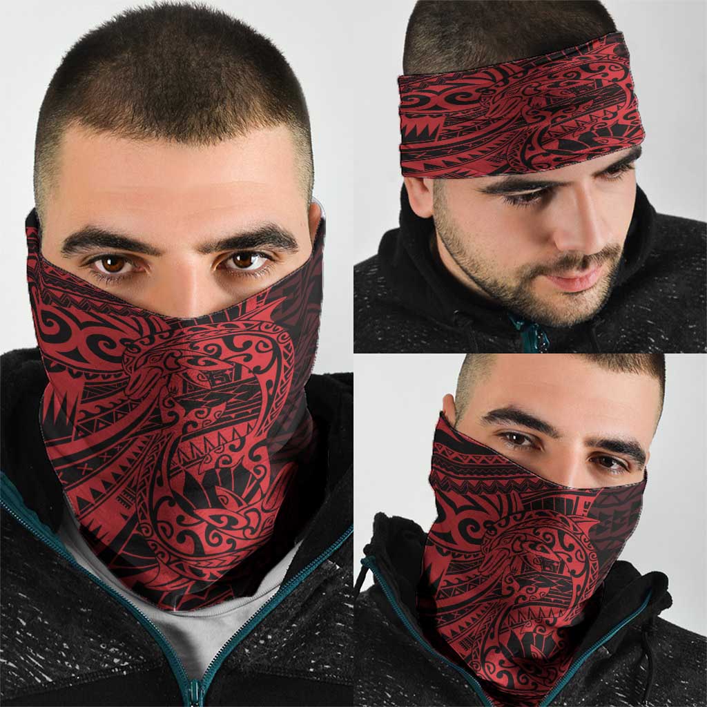 Red Couple Dolphins Maori Polynesian Style Neck Gaiter - Polynesian Pride