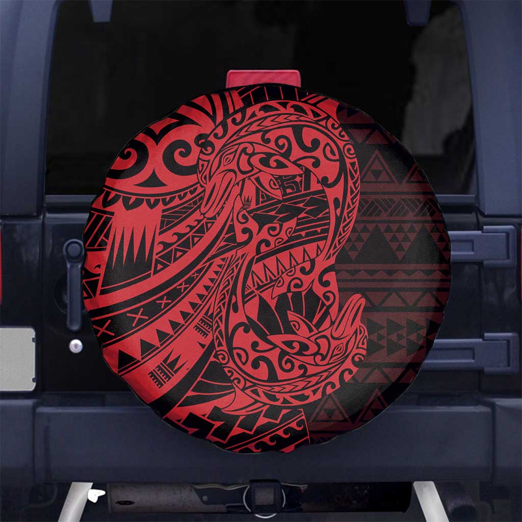 Red Couple Dolphins Maori Polynesian Style Spare Tire Cover