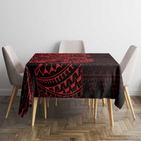 Red Couple Dolphins Maori Polynesian Style Tablecloth