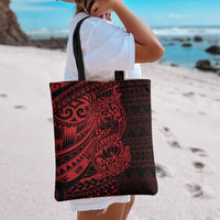 Red Couple Dolphins Maori Polynesian Style Tote Bag - Polynesian Pride