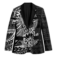 White Couple Dolphins Maori Polynesian Style Blazer - Polynesian Pride