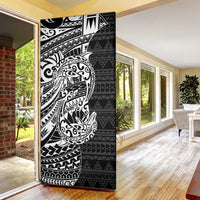 White Couple Dolphins Maori Polynesian Style Door Cover - Polynesian Pride