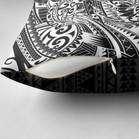 White Couple Dolphins Maori Polynesian Style Pillow Cover - Polynesian Pride