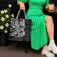 White Couple Dolphins Maori Polynesian Style Tote Bag - Polynesian Pride