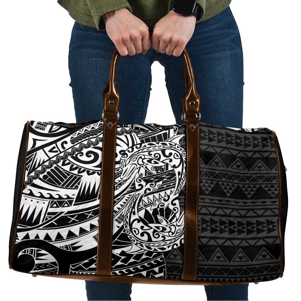 White Couple Dolphins Maori Polynesian Style Travel Bag - Polynesian Pride