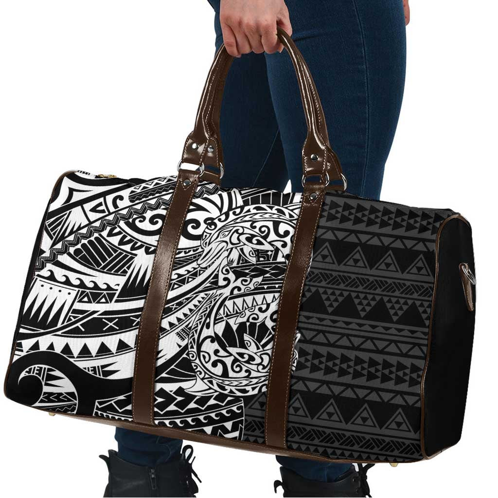 White Couple Dolphins Maori Polynesian Style Travel Bag - Polynesian Pride