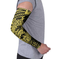 Yellow Couple Dolphins Maori Polynesian Style Arm Sleeves - Polynesian Pride