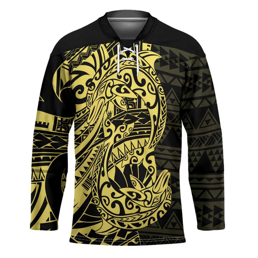 Yellow Couple Dolphins Maori Polynesian Style Hockey Jersey - Polynesian Pride