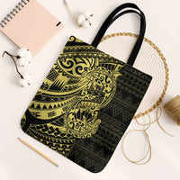Yellow Couple Dolphins Maori Polynesian Style Tote Bag - Polynesian Pride