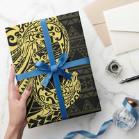 Yellow Couple Dolphins Maori Polynesian Style Wrapping Paper - Polynesian Pride