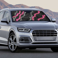 Guam Bougainvillea Lei Auto Sun Shade Chamorro Tribal Pattern - Polynesian Pride