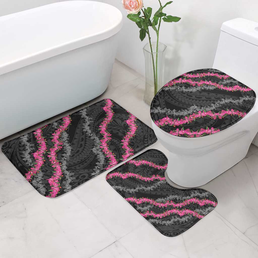 Guam Bougainvillea Lei Bathroom Set Chamorro Tribal Pattern - Polynesian Pride