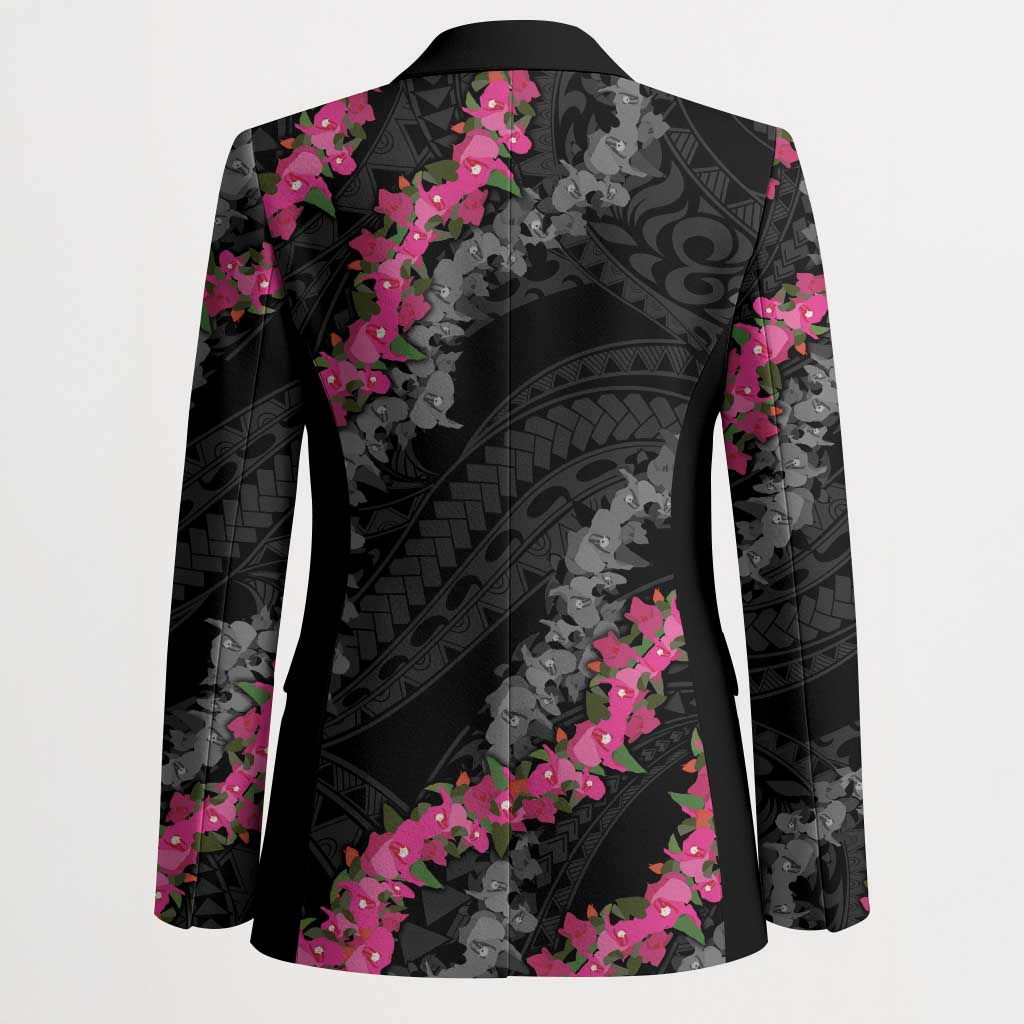 Guam Bougainvillea Lei Blazer Chamorro Tribal Pattern - Polynesian Pride