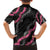 Guam Bougainvillea Lei Family Matching Puletasi and Hawaiian Shirt Chamorro Tribal Pattern
