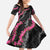 Guam Bougainvillea Lei Family Matching Puletasi and Hawaiian Shirt Chamorro Tribal Pattern