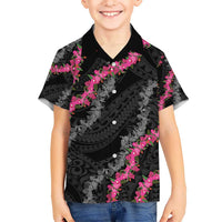 Guam Bougainvillea Lei Hawaiian Shirt Chamorro Tribal Pattern