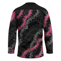 Guam Bougainvillea Lei Hockey Jersey Chamorro Tribal Pattern - Polynesian Pride