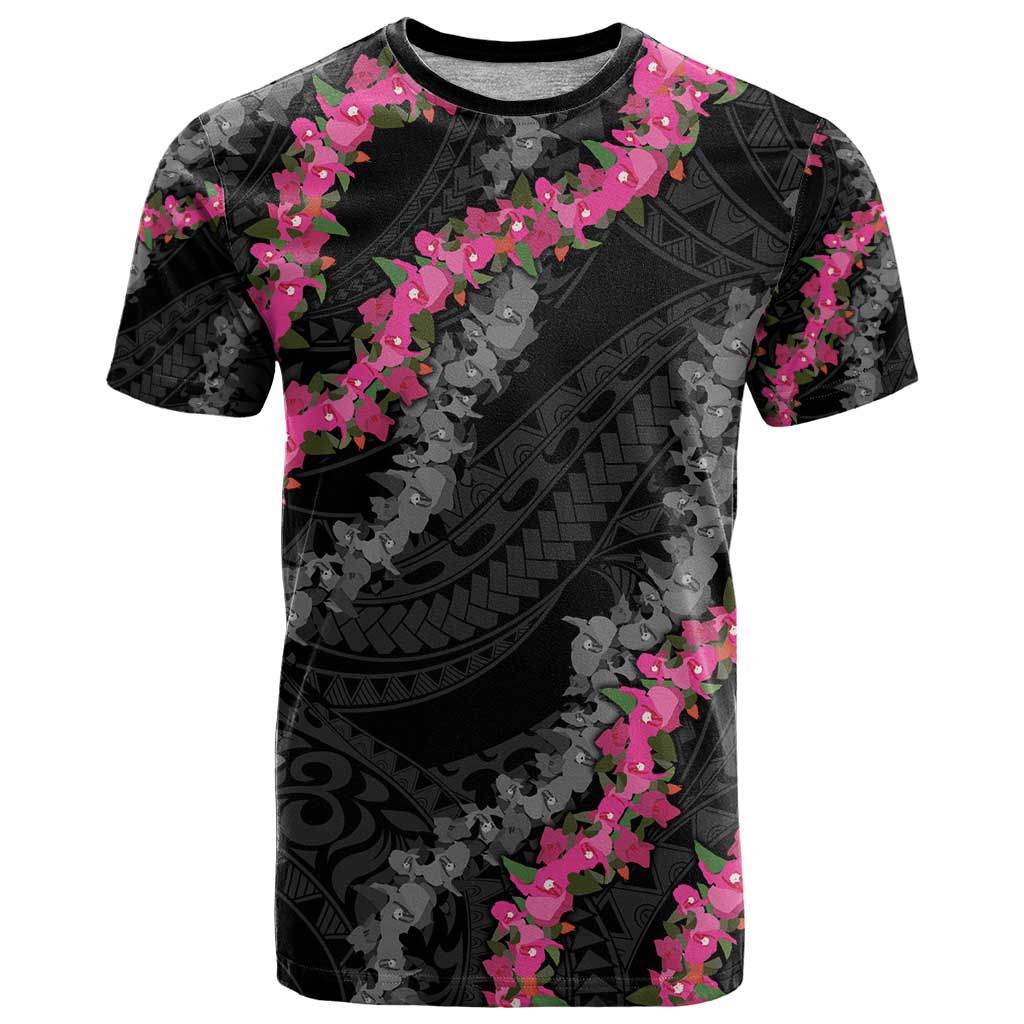 Guam Bougainvillea Lei T Shirt Chamorro Tribal Pattern