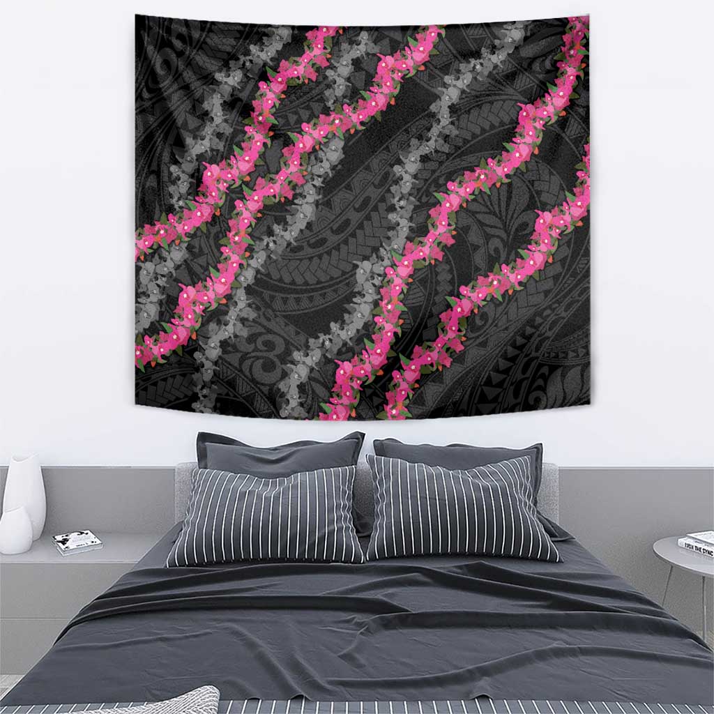 Guam Bougainvillea Lei Tapestry Chamorro Tribal Pattern