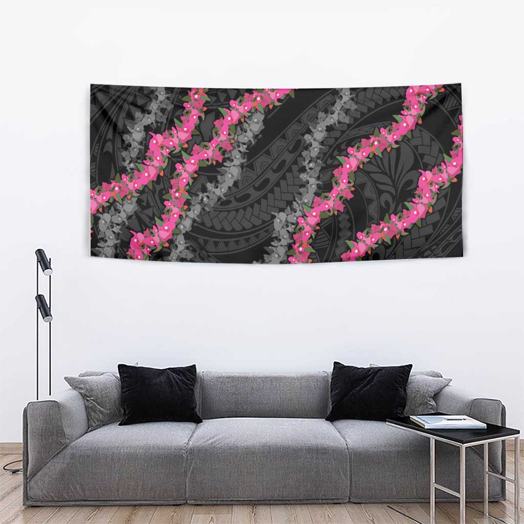 Guam Bougainvillea Lei Tapestry Chamorro Tribal Pattern