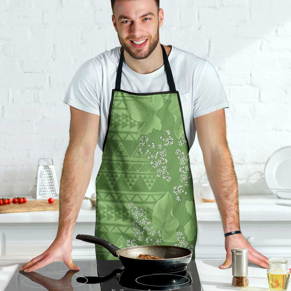 Hawaii Molokai Island Kukui Nut Flowers Apron Tribal Kakau Pattern LT9 - Polynesian Pride