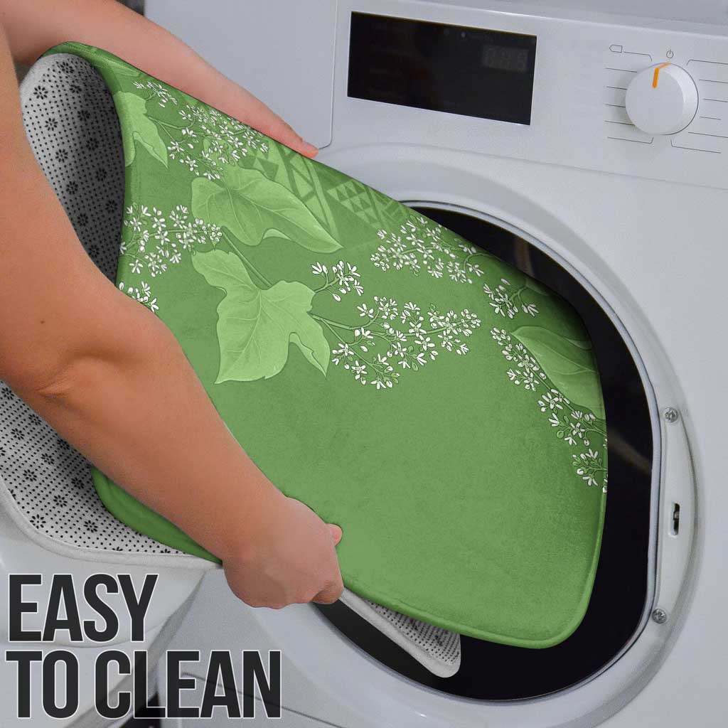 Hawaii Molokai Island Kukui Nut Flowers Bathroom Set Tribal Kakau Pattern - Polynesian Pride