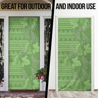 Hawaii Molokai Island Kukui Nut Flowers Door Cover Tribal Kakau Pattern - Polynesian Pride