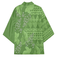 Hawaii Molokai Island Kukui Nut Flowers Kimono Tribal Kakau Pattern - Polynesian Pride