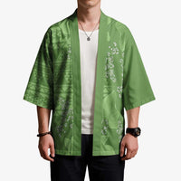 Hawaii Molokai Island Kukui Nut Flowers Kimono Tribal Kakau Pattern - Polynesian Pride