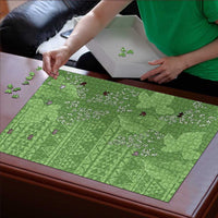 Hawaii Molokai Island Kukui Nut Flowers Puzzle Tribal Kakau Pattern - Polynesian Pride