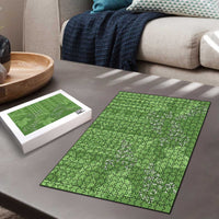 Hawaii Molokai Island Kukui Nut Flowers Puzzle Tribal Kakau Pattern - Polynesian Pride