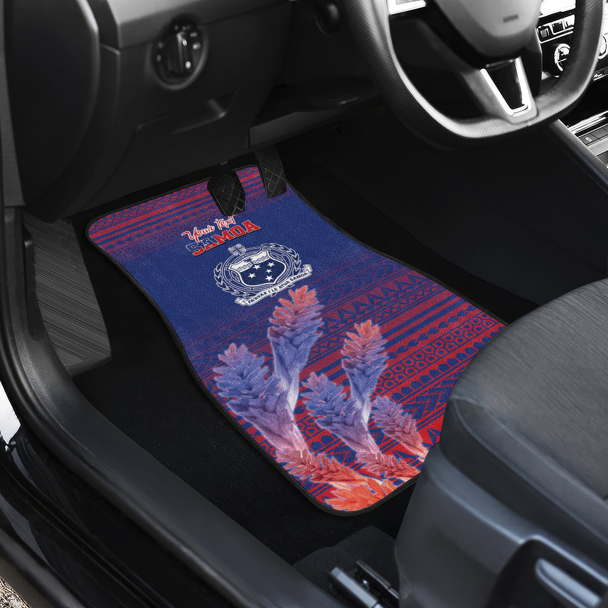 Custom Samoa 1962 Independence Day Custom Car Mats Manuia le Aso Tuto'atasi Ula Nifo Blue Art