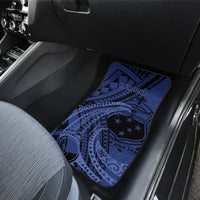 Custom Samoa 62nd Manuia le Aso Tuto'atasi Car Mats Samoan Tatau Blue Art