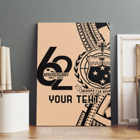 Custom Samoa Manuia le 62 Tausaga O le Tuto’atasi Canvas Wall Art Samoan Tatau Beige Art