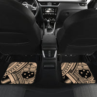 Custom Samoa Manuia le 62 Tausaga O le Tuto’atasi Car Mats Samoan Tatau Beige Art