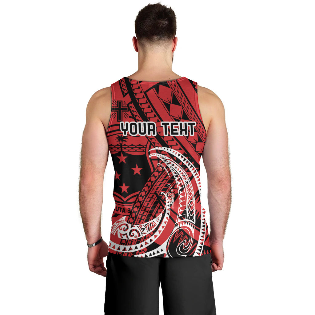 Custom Samoa Manuia le 62 Tausaga O le Tuto’atasi Men Tank Top Samoan Tatau Red Art