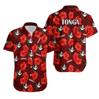 Tonga Rugby Hawaiian Shirt Polynesian Style With Hibiscus LT9 - Polynesian Pride