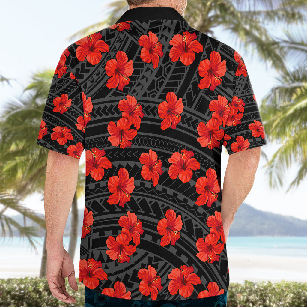 Polynesian Pride Hawaii Style With Hibiscus Hawaiian Shirt Black LT9 - Polynesian Pride