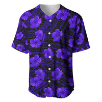 Polynesian Pride Hawaii Style With Hibiscus Baseball Jersey Blue LT9 Blue - Polynesian Pride