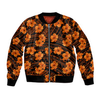 Polynesian Pride Hawaii Style With Hibiscus Bomber Jacket Gold LT9 Unisex Gold - Polynesian Pride