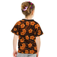 Polynesian Pride Hawaii Style With Hibiscus Kid T Shirt Gold LT9 - Polynesian Pride