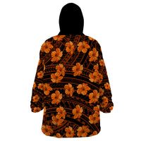 Polynesian Pride Hawaii Style With Hibiscus Wearable Blanket Hoodie Gold LT9 - Polynesian Pride