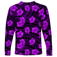 Polynesian Pride Hawaii Style With Hibiscus Long Sleeve Shirt Purple LT9 - Polynesian Pride