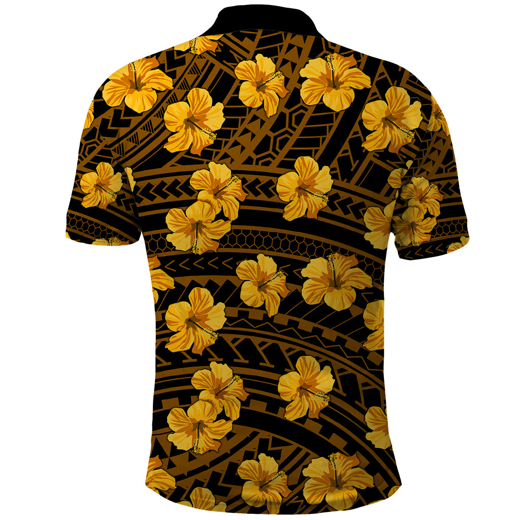 Polynesian Pride Hawaii Style With Hibiscus Polo Shirt Yellow LT9 - Polynesian Pride