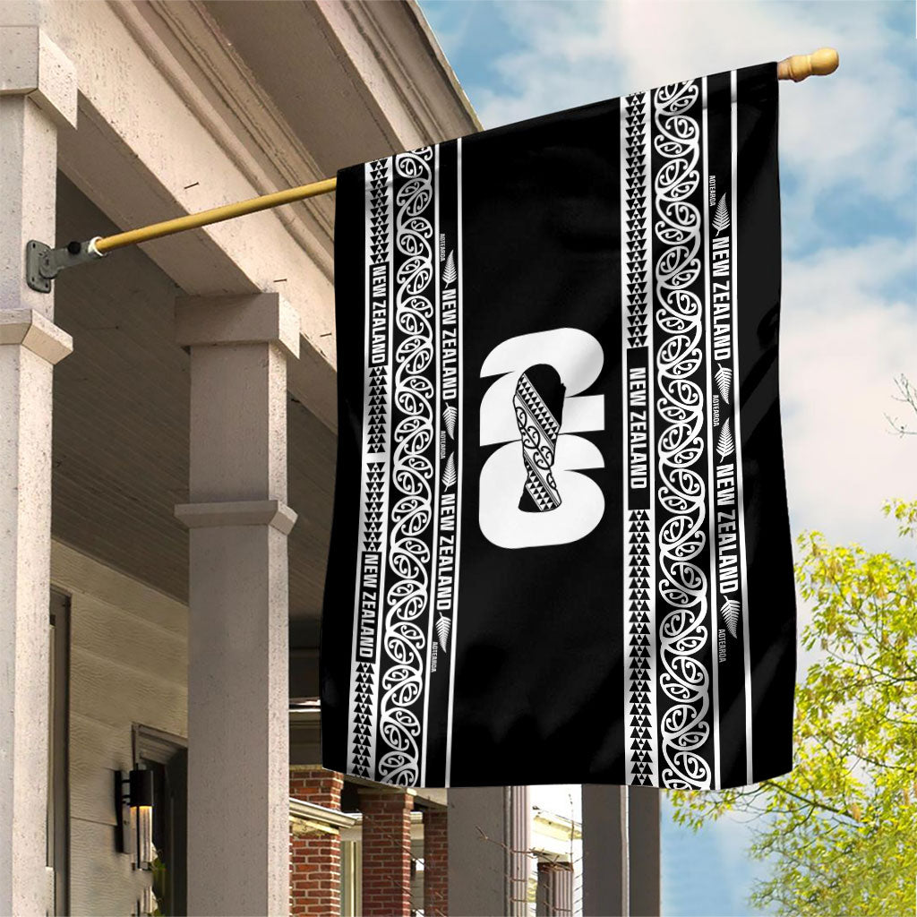 New Zealand Football White Fern Supporter Garden Flag LT9 House Flag Black - Polynesian Pride