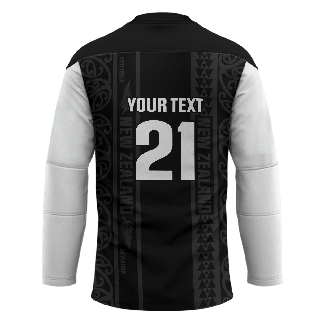 Custom New Zealand Football White Fern Supporter Hockey Jersey LT9 - Polynesian Pride