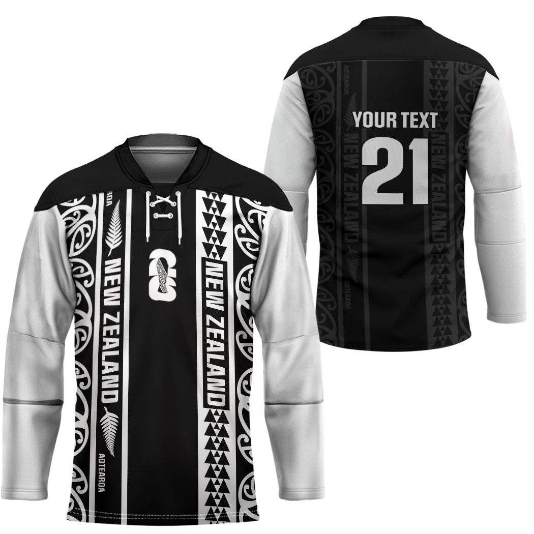 Custom New Zealand Football White Fern Supporter Hockey Jersey LT9 - Polynesian Pride
