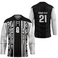 Custom New Zealand Football White Fern Supporter Hockey Jersey LT9 - Polynesian Pride