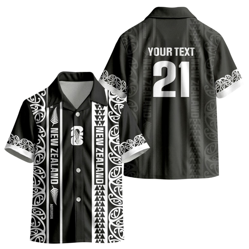 Custom New Zealand Football White Fern Supporter Kid Hawaiian Shirt LT9 - Polynesian Pride